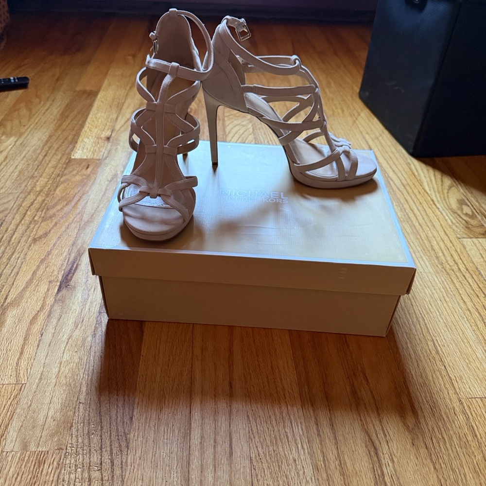 Michael Kors Blush Strappy Stiletto Sandals